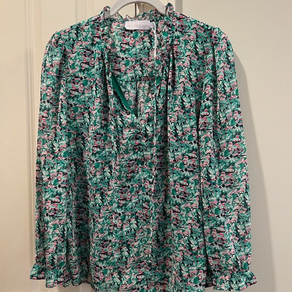 Floral Print Blouse Size Large - Picture 1 of 5